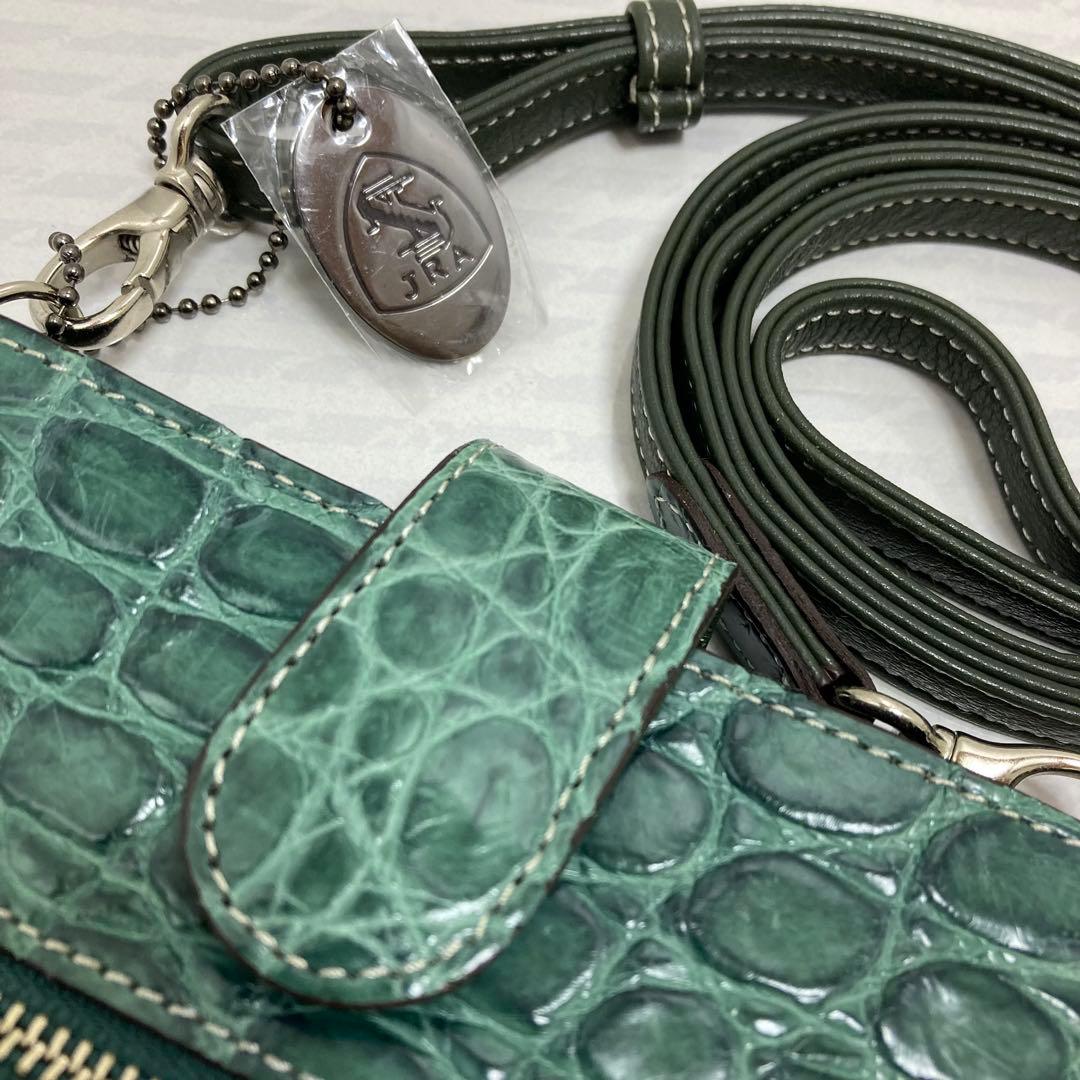 極美品　JRA クロコダイル　スマホショルダー　 サコッシュ　エキゾチック