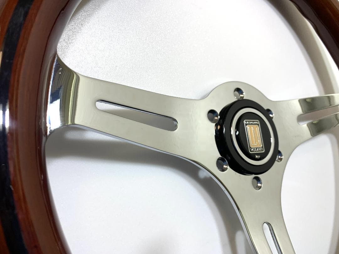 ウッド ステアリング 美品 ホーンボタン付 当時物 希少 ナルディ モモ