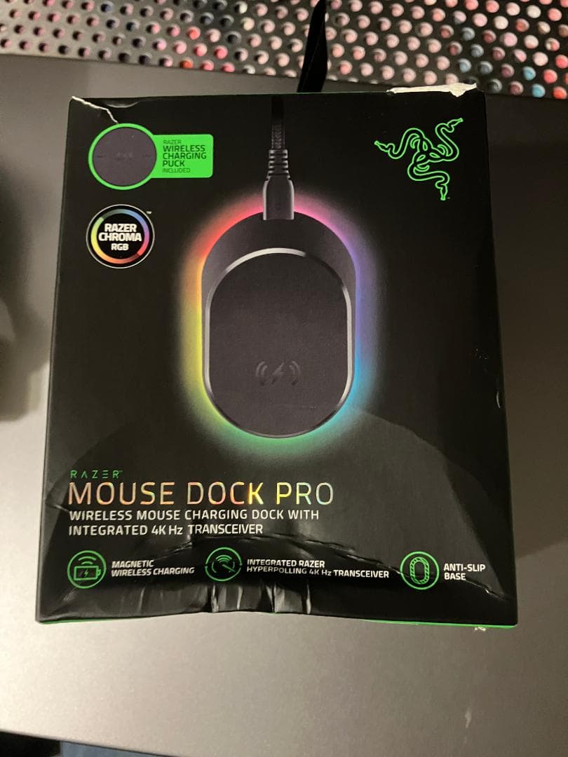 Razer Mouse Dock Pro マグネット式ワイヤレス充電 4KHz