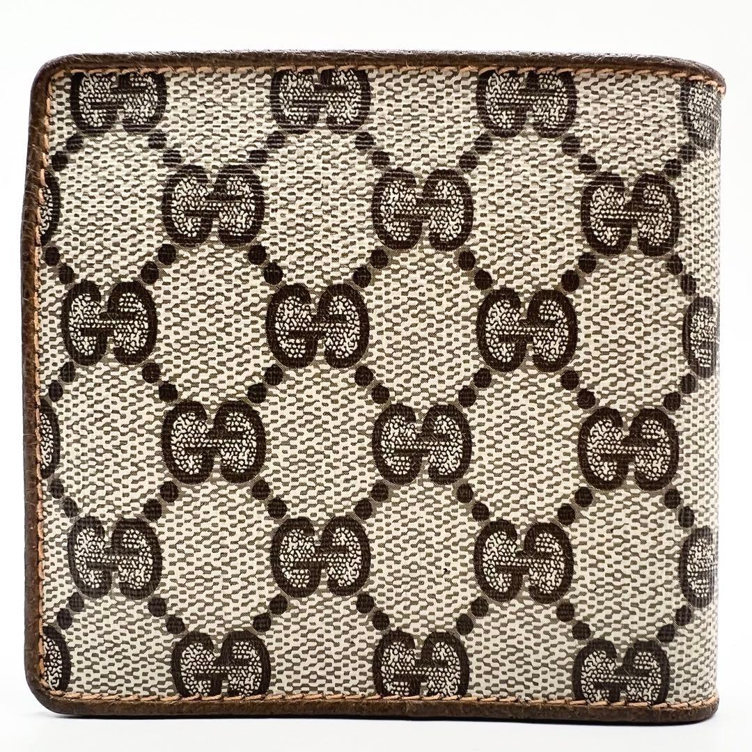 極美品✨GUCCI グッチ 二つ折り財布 GG柄 オールドグッチ PVC 総柄
