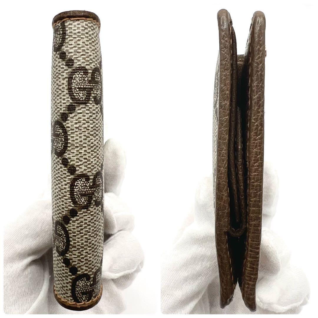 極美品✨GUCCI グッチ 二つ折り財布 GG柄 オールドグッチ PVC 総柄