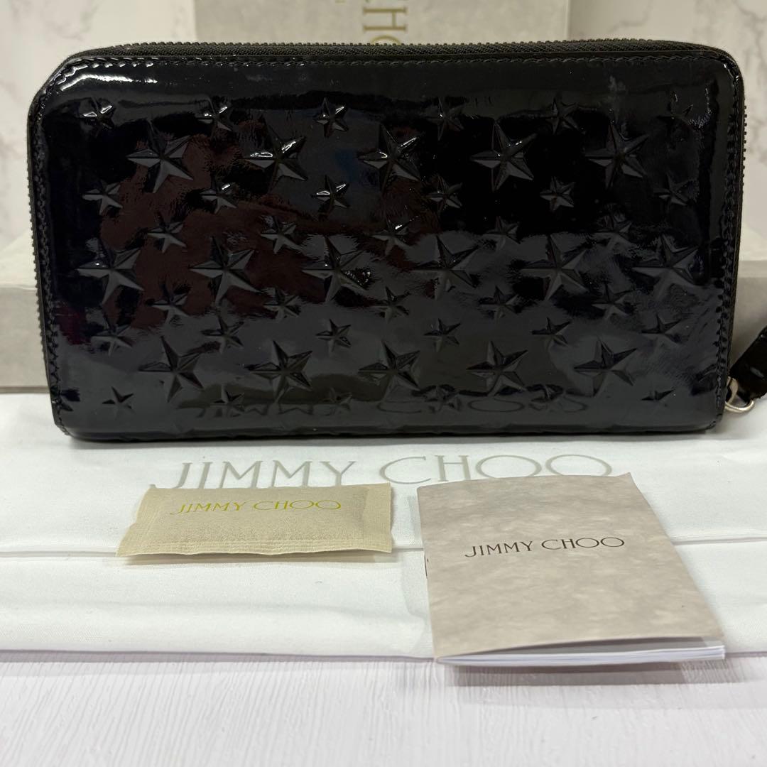 新品同様‼️ ジミーチュウ　財布　長財布　スター　ラウンドファスナー