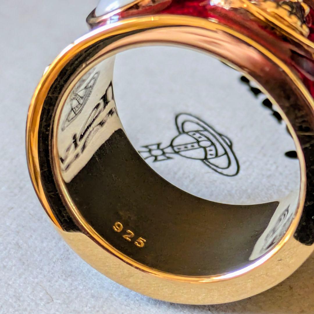 vivienne westwood 現行モデル キングリング 赤 925