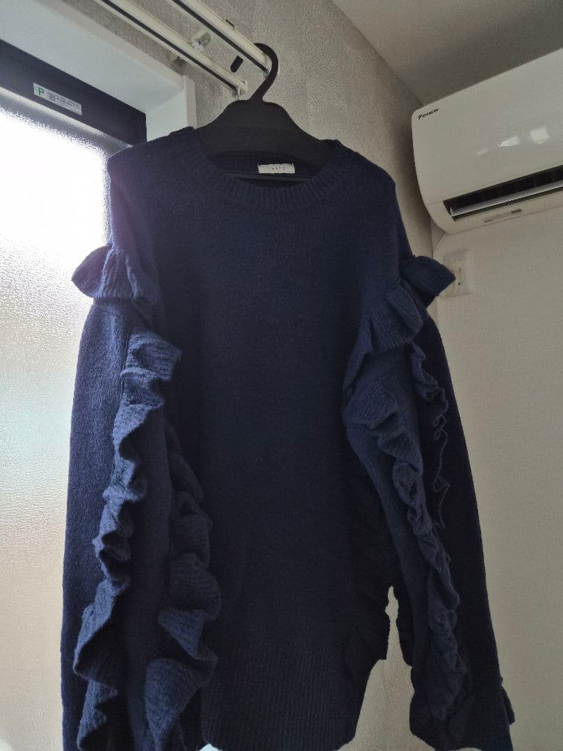 LAATO frill frill knit ネイビー