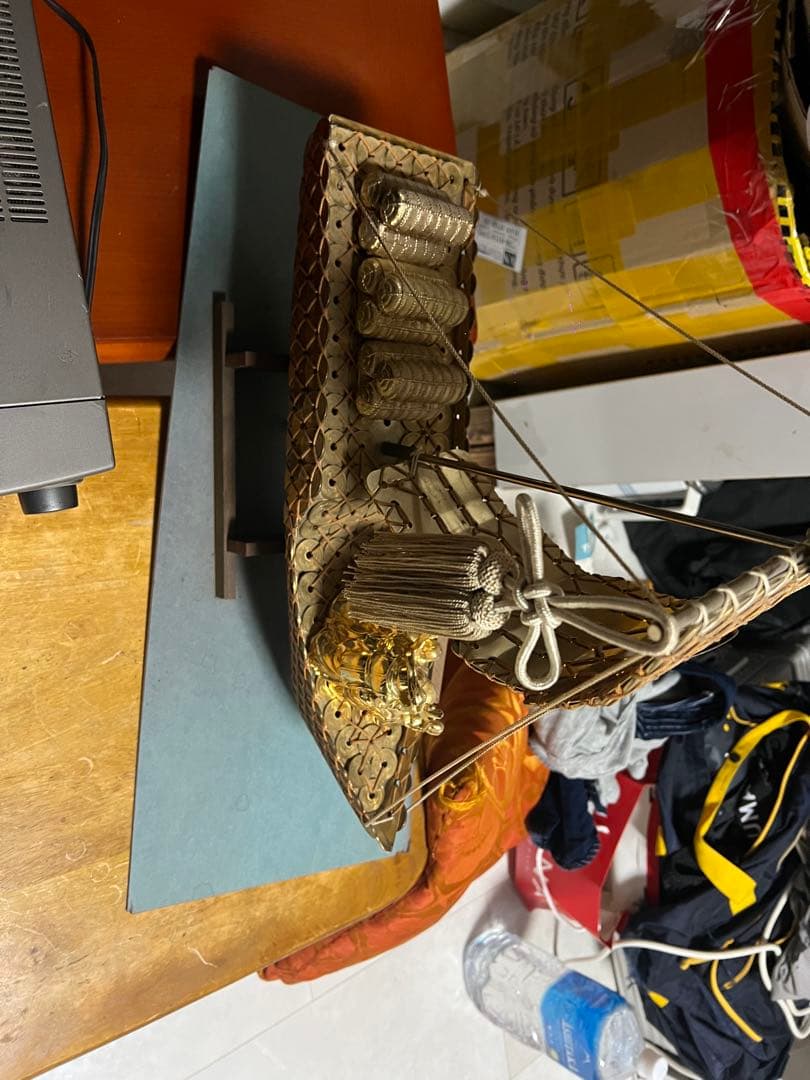 縁起物 5円玉 宝船 七福神 置物 (※ケース無し・本体美品)