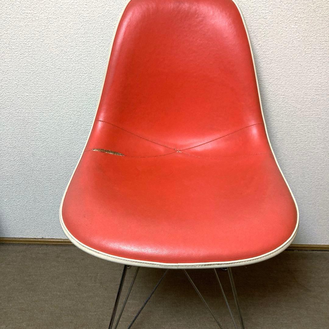 97年製イームズ シェルチェア FRP 合皮レザー モダニカ エッフェルベース