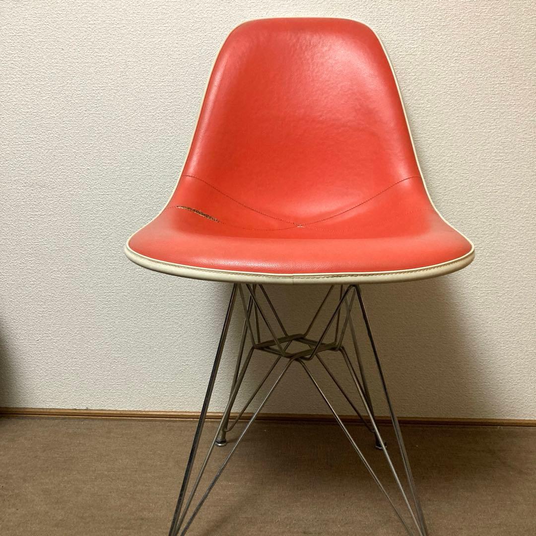 97年製イームズ シェルチェア FRP 合皮レザー モダニカ エッフェルベース