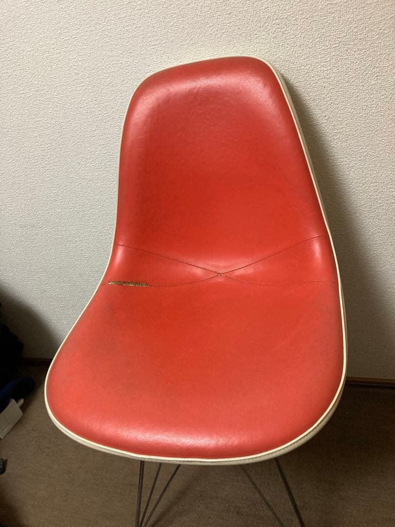 97年製イームズ シェルチェア FRP 合皮レザー モダニカ エッフェルベース