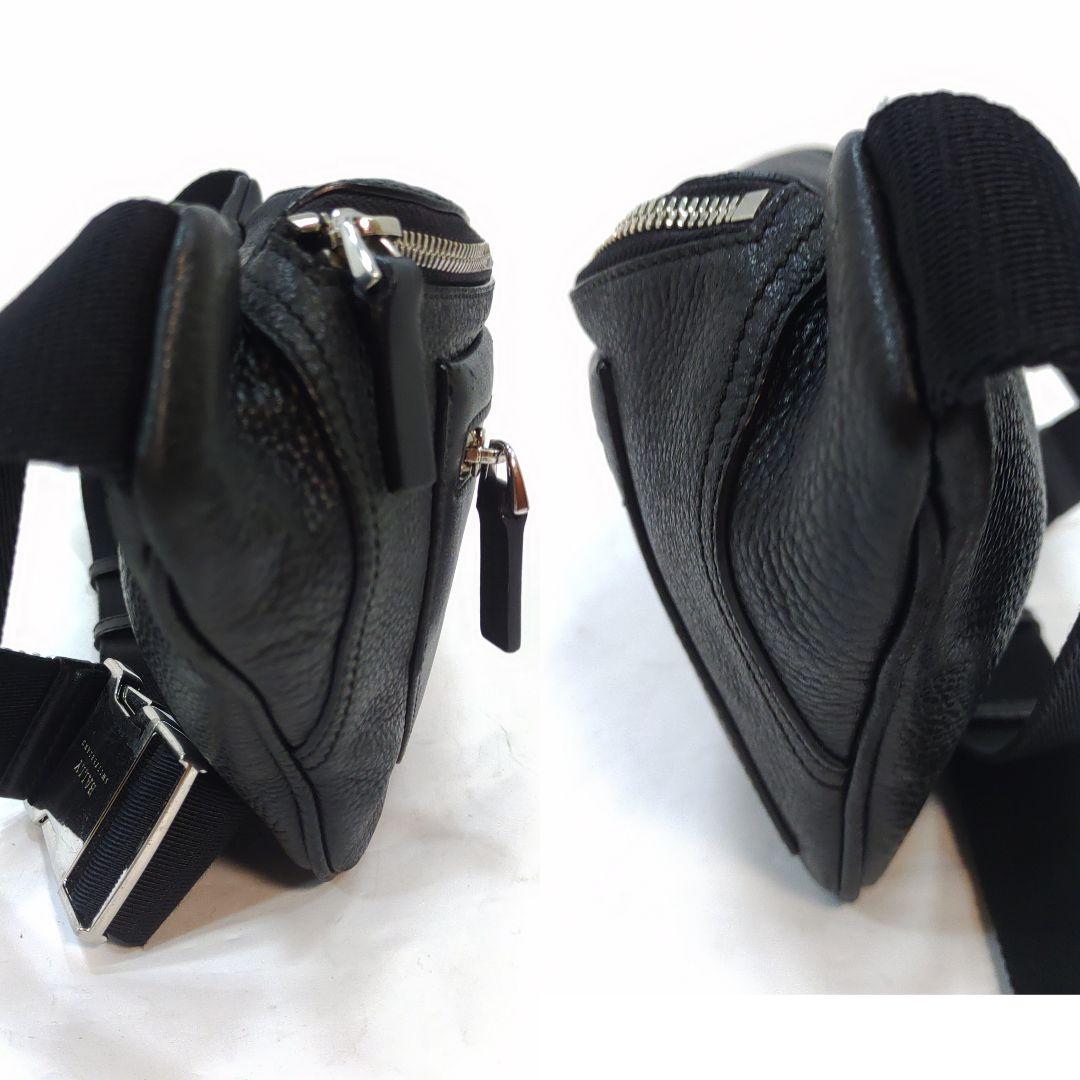 【美品】バリー ボディバッグ ウエストポーチ レザー ブラック