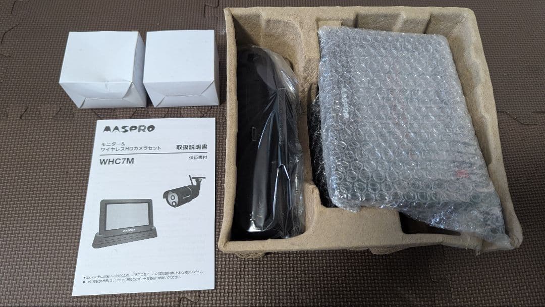 MASPRO ワイヤレスHDカメラセット WHC7M 防犯カメラ SD付き