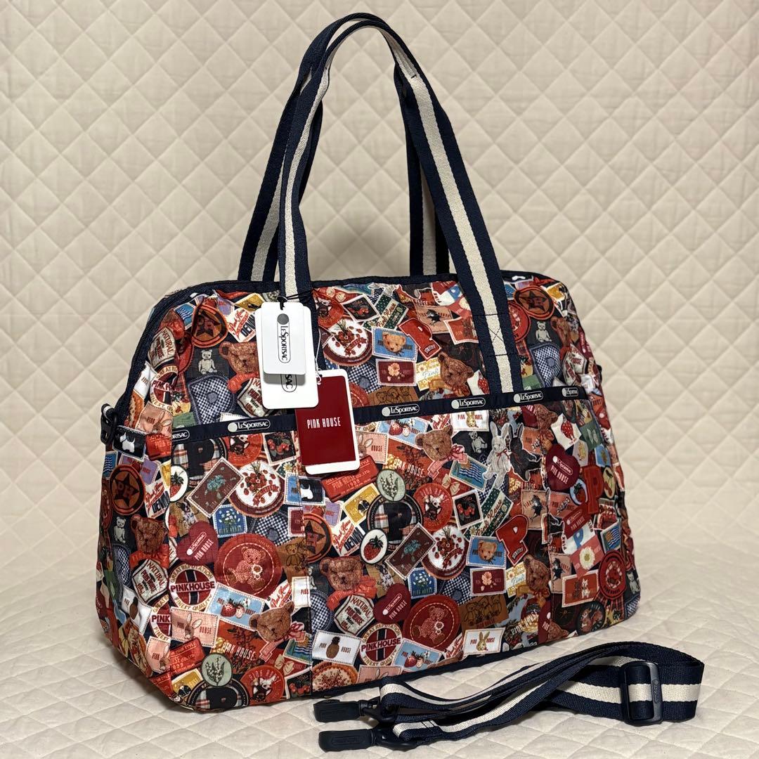 【新品タグ付】レスポートサック×ピンクハウス ミディアムハーパーバッグ ワッペン