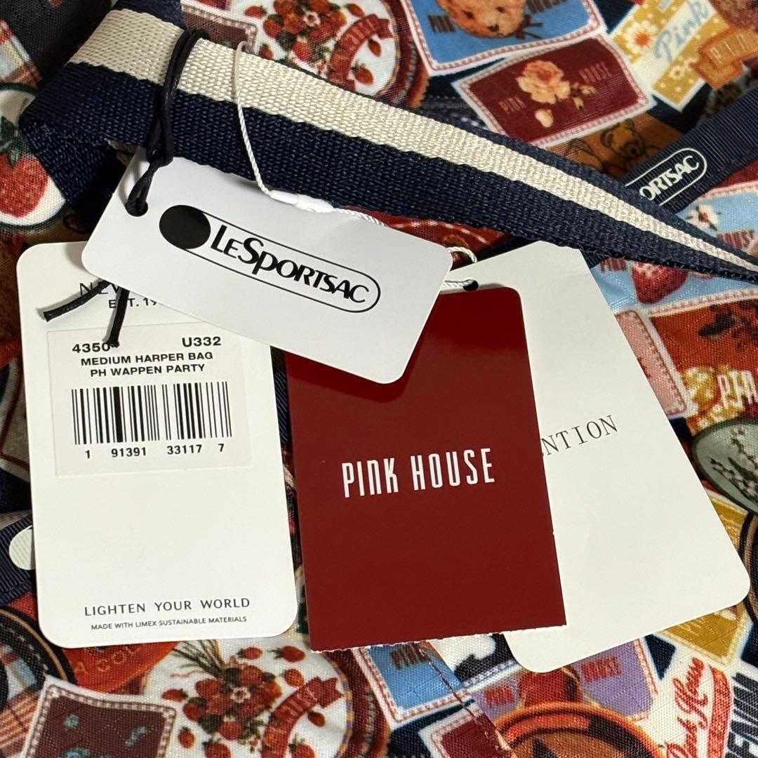【新品タグ付】レスポートサック×ピンクハウス ミディアムハーパーバッグ ワッペン