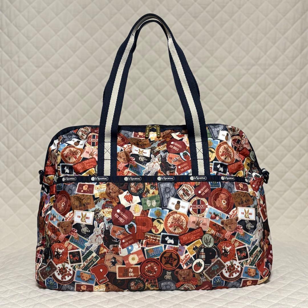 【新品タグ付】レスポートサック×ピンクハウス ミディアムハーパーバッグ ワッペン