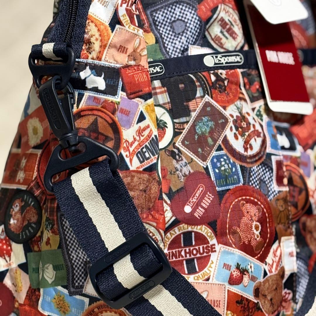 【新品タグ付】レスポートサック×ピンクハウス ミディアムハーパーバッグ ワッペン