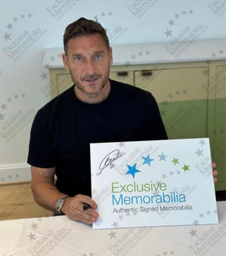 【証明書付】新品 トッティ直筆サイン ローマ A3サイズ相当