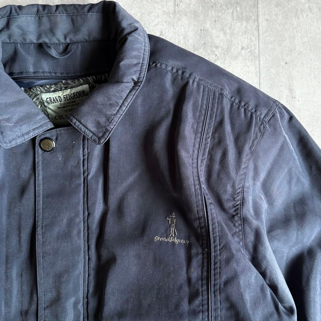 【90s vintage】スイングトップ　ブルゾン　ライナー付き　裏地ボア　短丈