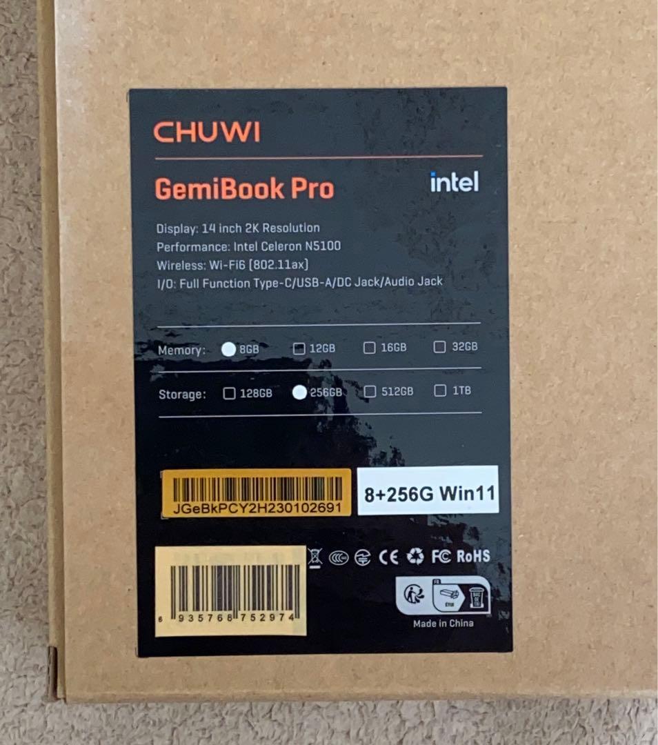 ノートパソコン CHUWI GemiBook Pro 14 inch