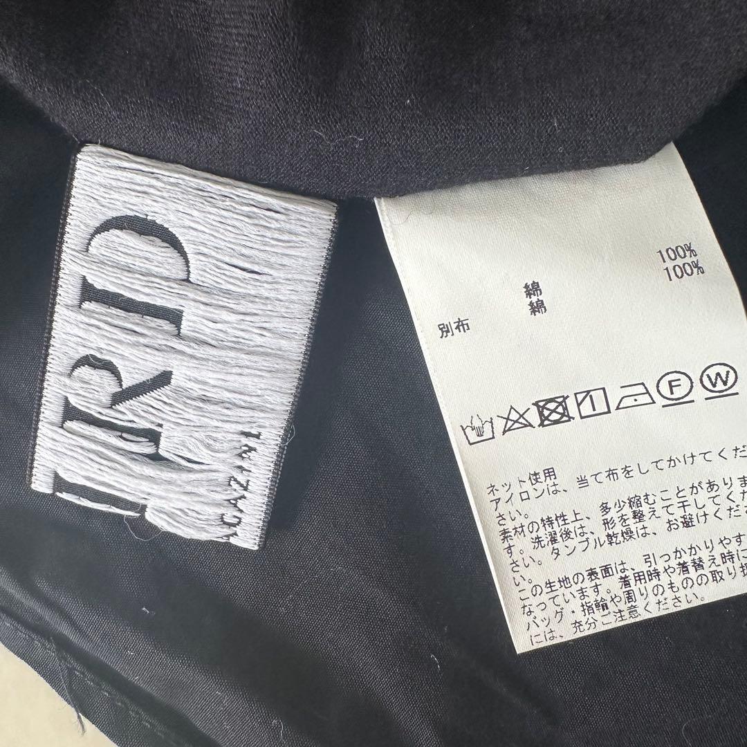 美品♪サードマガジン カットコンビ ボウタイブラウス 異素材 リボンブラウス 黒