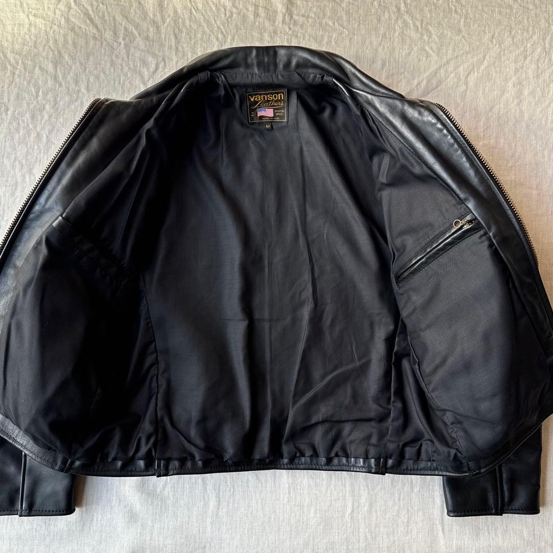 VANSON バンソン TALON 襟付き シングルライダース 希少 40