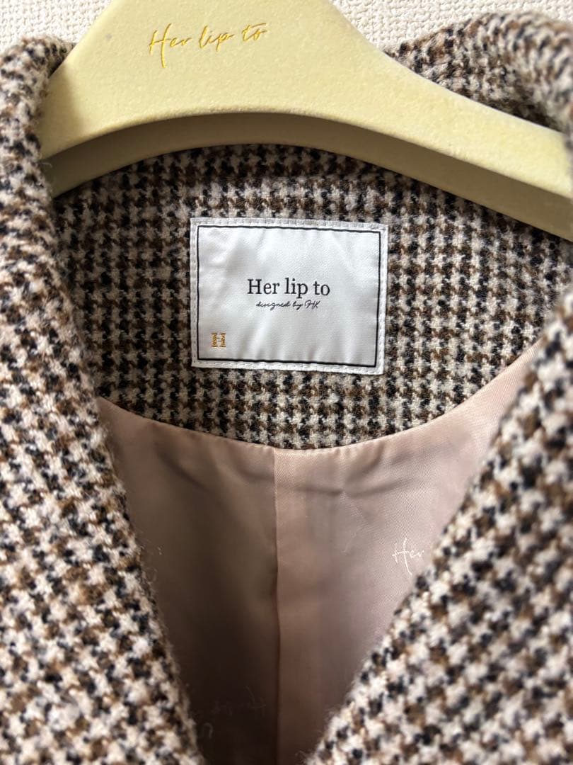 ジャケット・アウター herlipto Hemingway Check Tweed Jacket