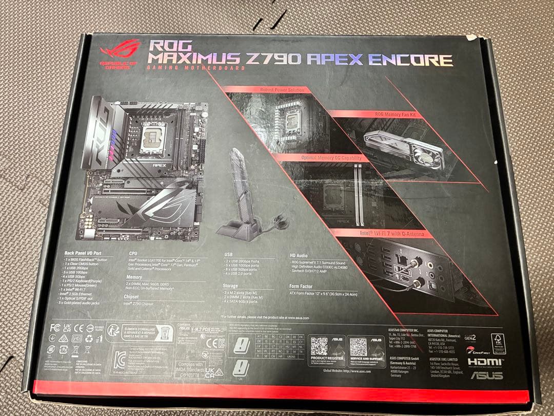 ROG MAXIMUS Z790 APEX ENCORE（動作品、中古）