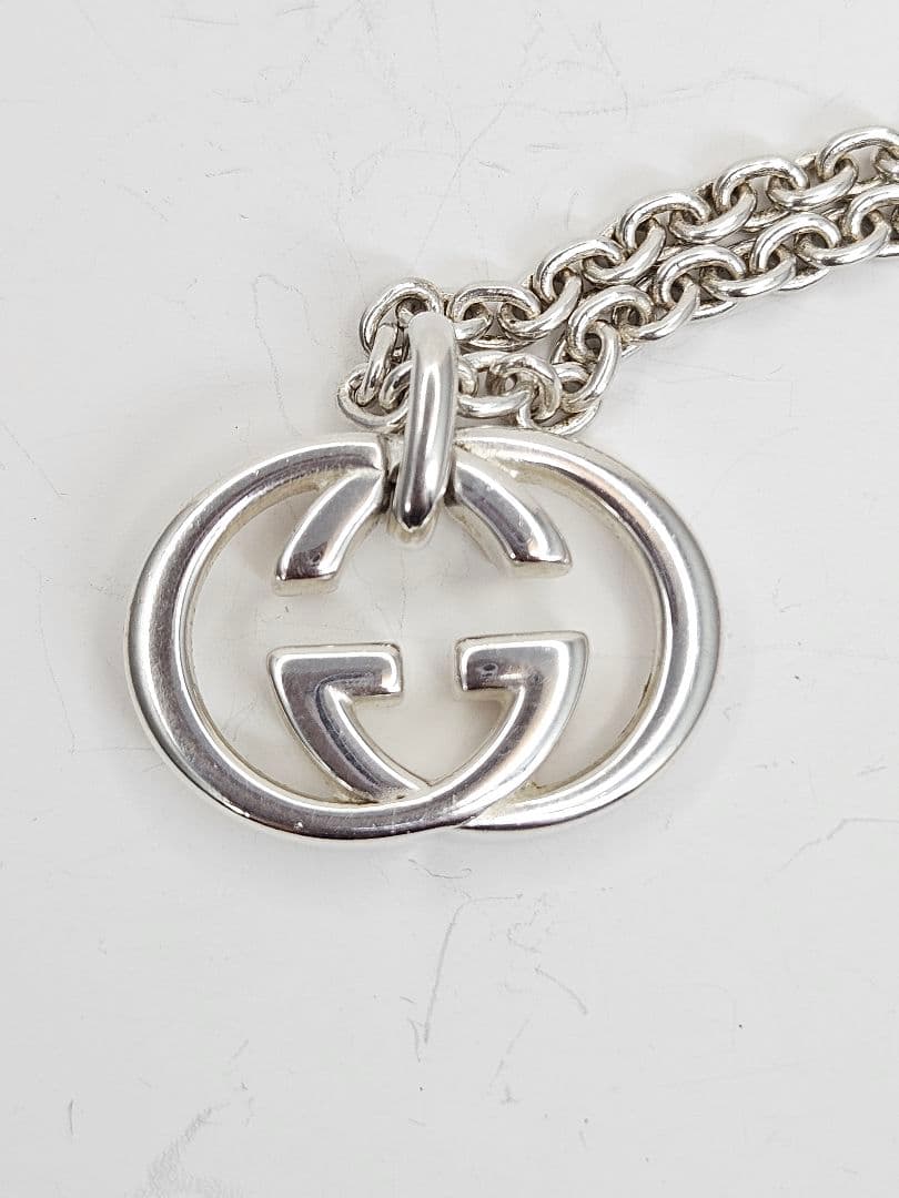 GUCCI シルバー925 インターロッキングGロゴ ネックレス
