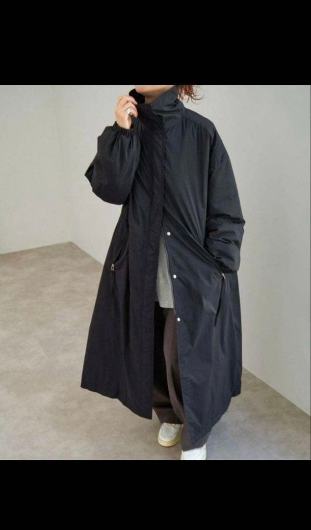 Sally@illi  スピックアンドスパン 黒 撥水パディングコート