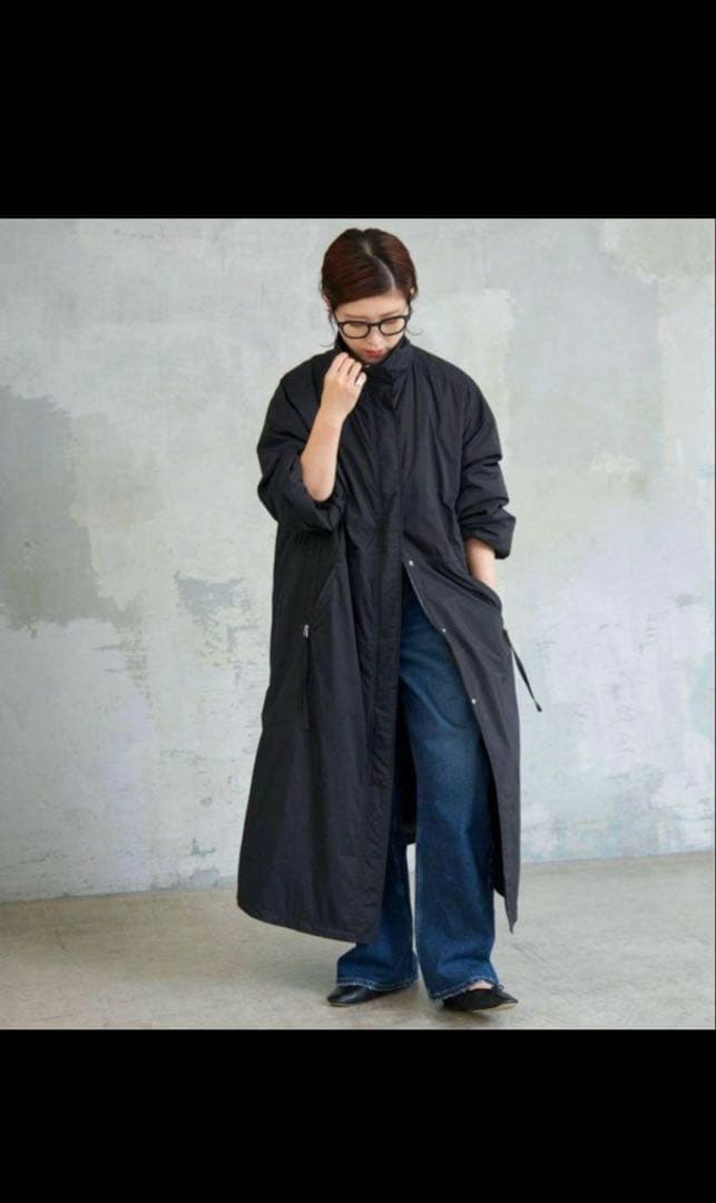 Sally@illi  スピックアンドスパン 黒 撥水パディングコート