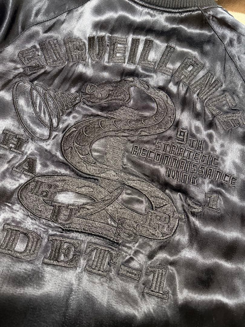 ２面用 AVIREX USA 蛇 日本 スカジャン レーヨン vintage