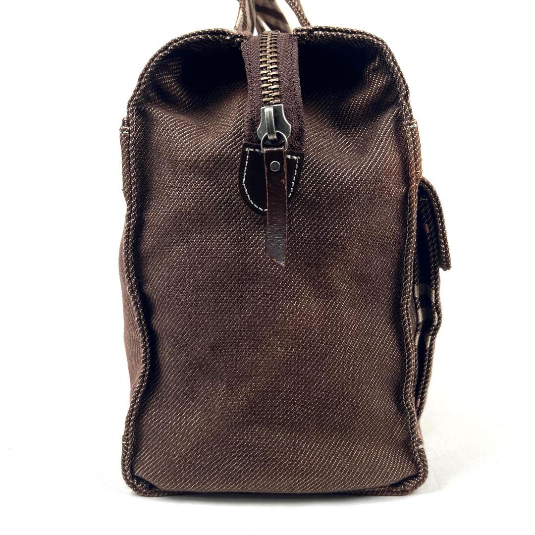 バーバリーブルーレーベル　ミニボストンバッグ　ホースロゴ　キャンバス　極美品