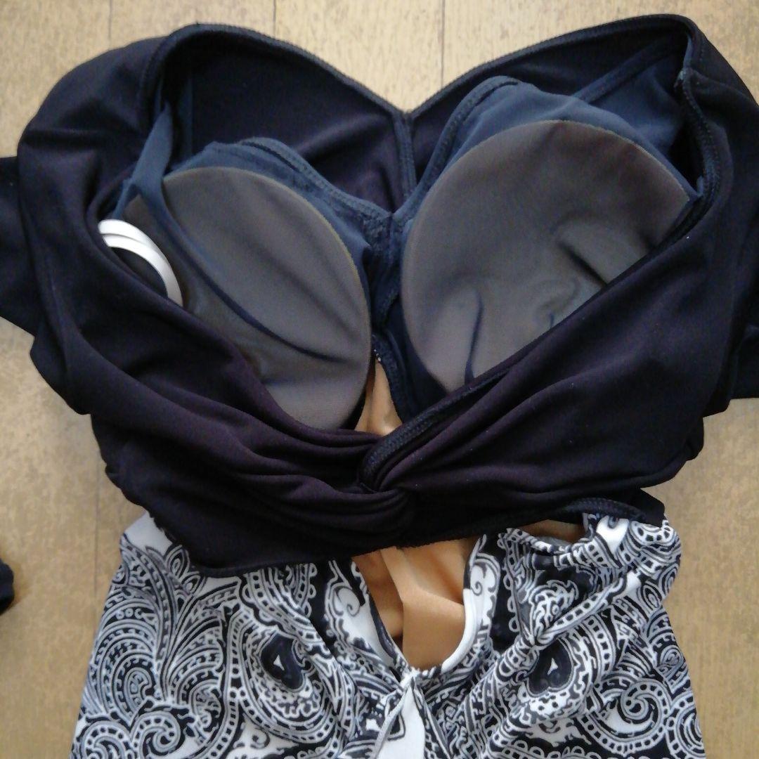 【社交ダンス】Chacottチャコット　白黒ペイズリー柄ワンピース　サイズS