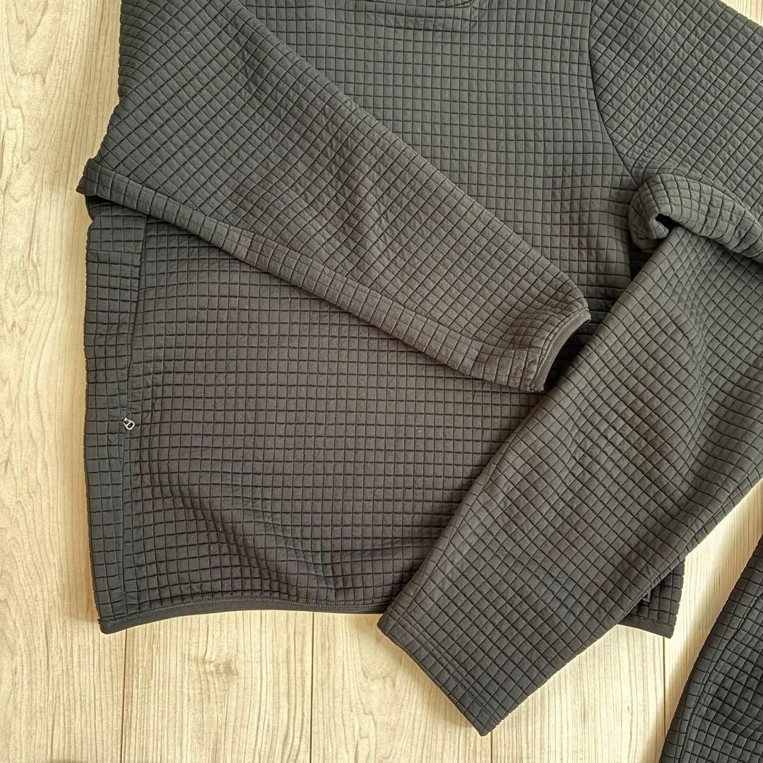 美品 ルルレモン lululemon キルティングスウェット 上下セット 黒 S