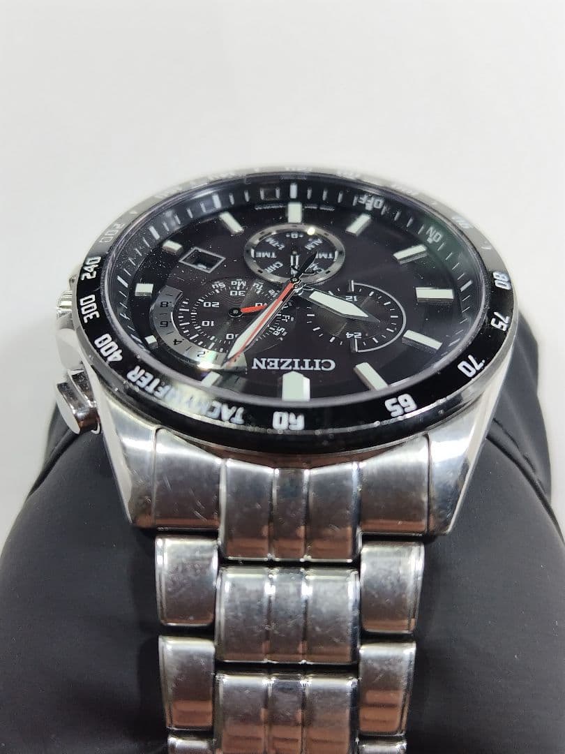 CITIZENシチズンアテッサ　エコドライブ　ソーラー電波時計　クロノグラフ