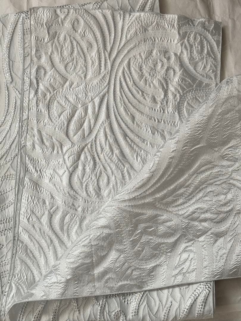 大人兵児帯【オーシャン】【スノーホワイトプラチナシルバー】セット