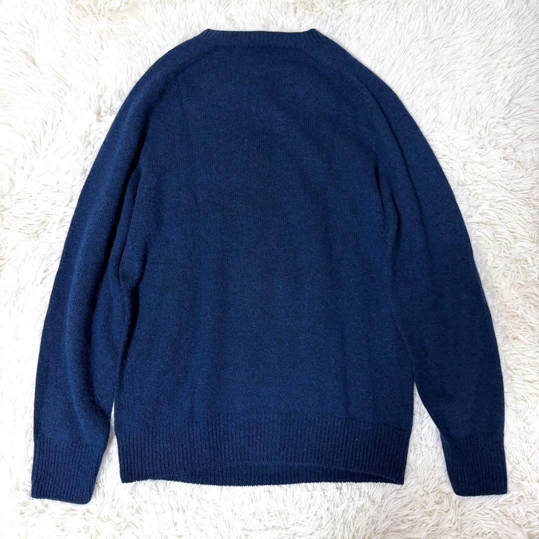 マーガレットハウエル カシミヤ クルーネック ニット ネイビー L