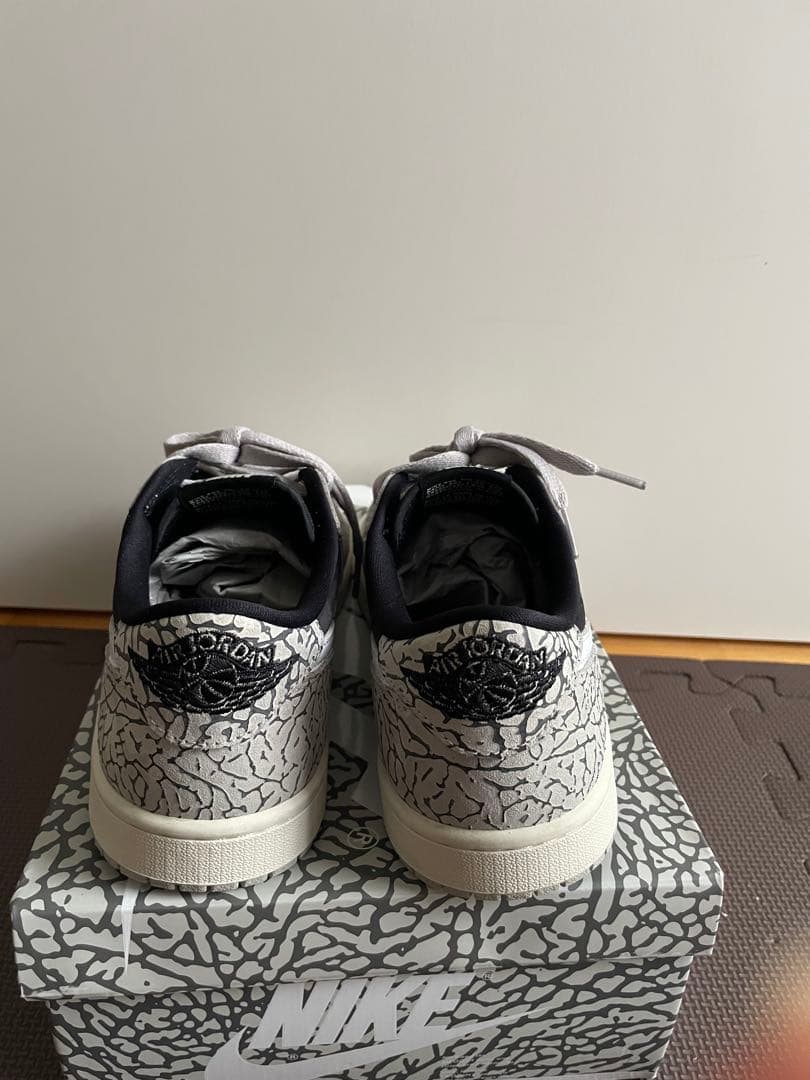靴 Air Jordan 1 Retro Low OG Black Cement