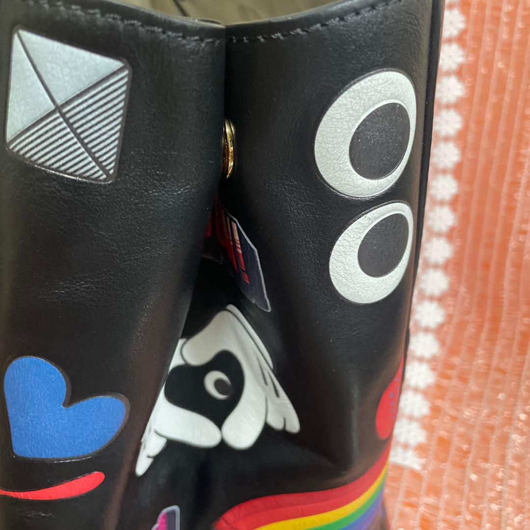 超美品アニヤハインドマーチ　ステッカーズトートバッグ