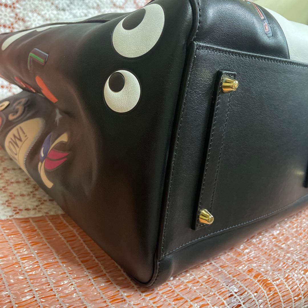 超美品アニヤハインドマーチ　ステッカーズトートバッグ