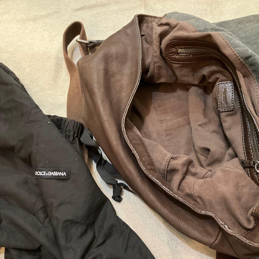 DOLCE & GABBANA メッセンジャーバッグ ブラウン