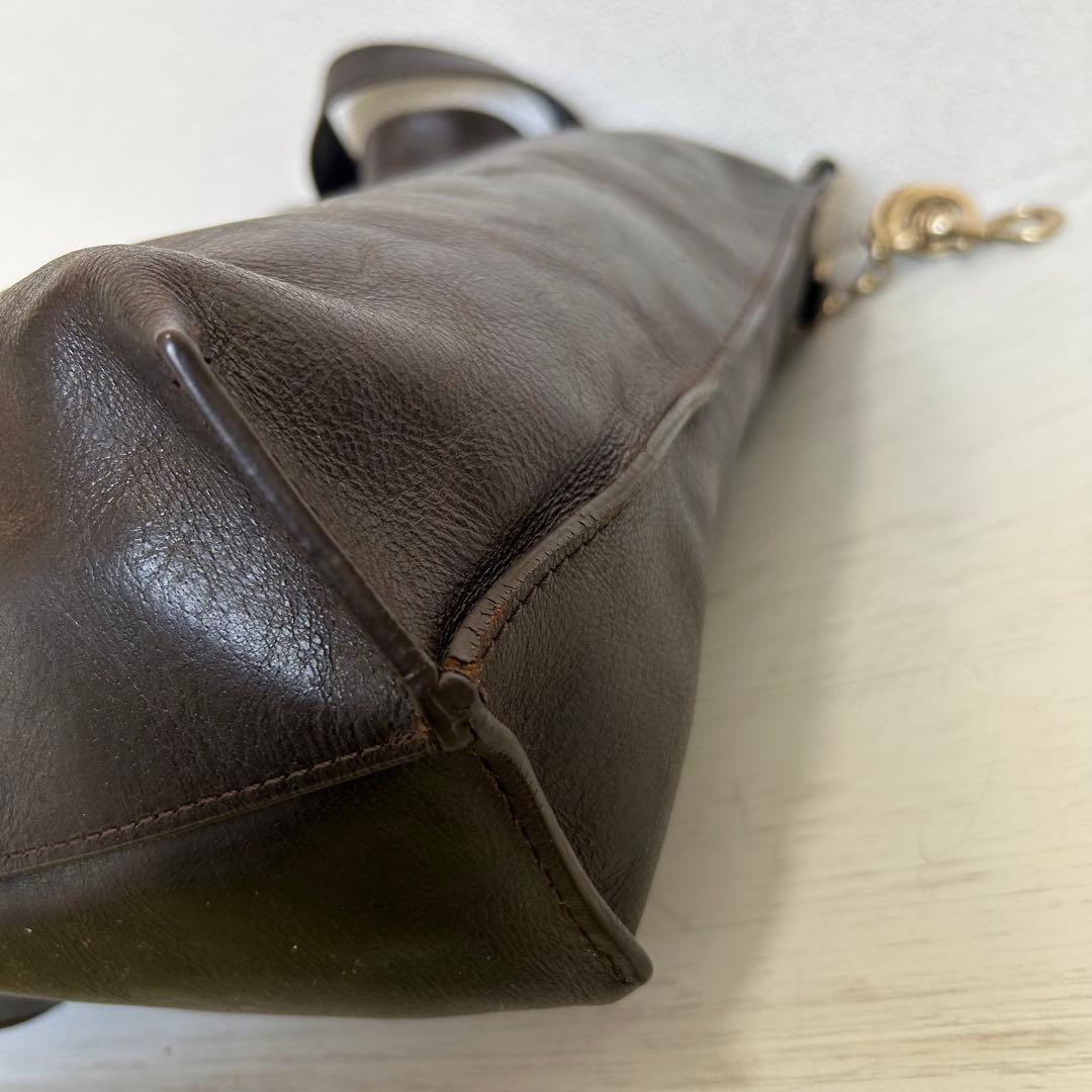 D&G オールレザー メンズ トートバッグ ショルダーバッグ ヴィンテージ 牛革