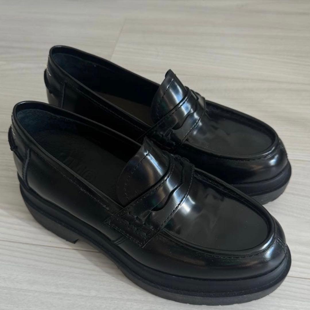 美品 MM6 マルジェラ 厚底 ローファー ブラック　37 24cm