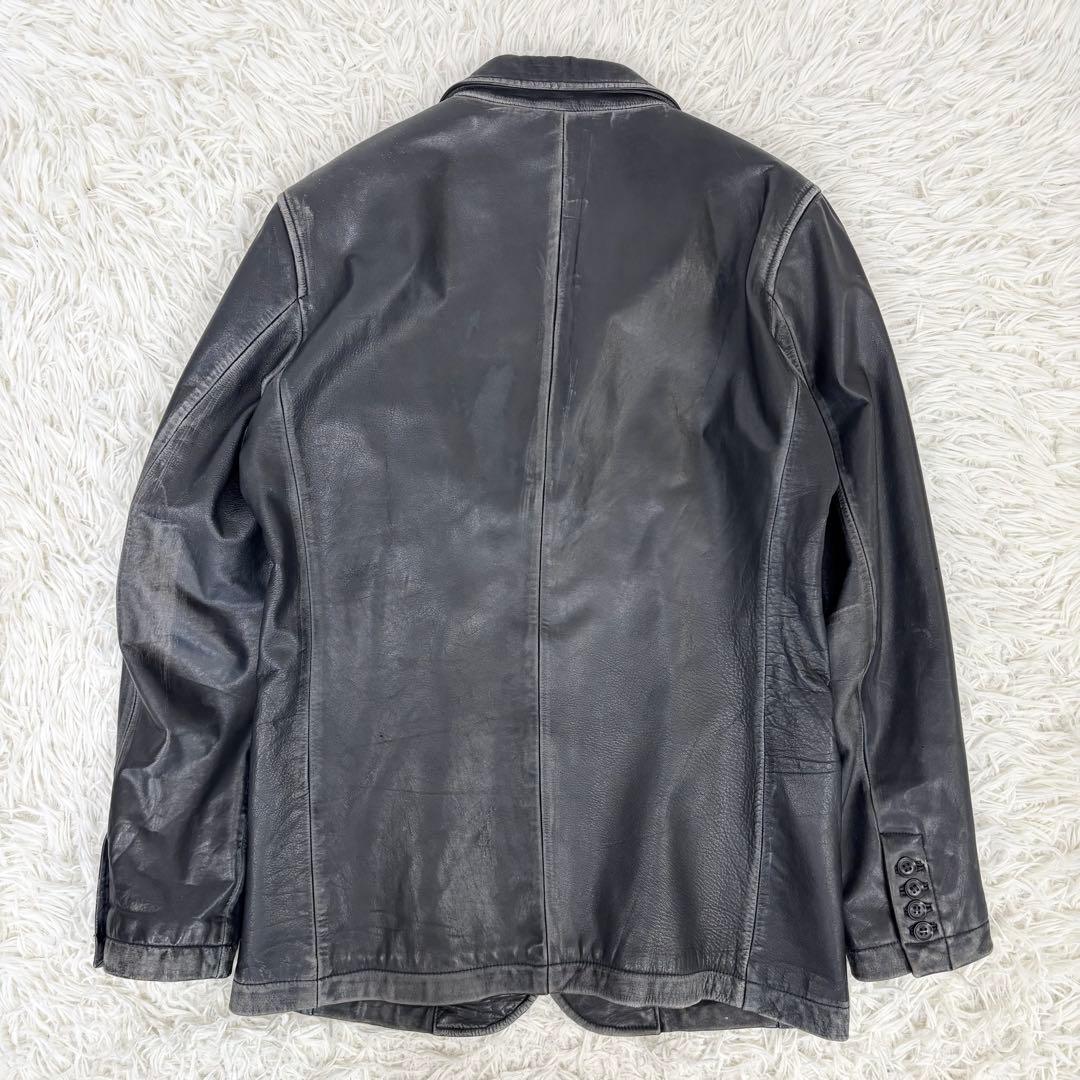 CHEVIGNON 馬革 ヴィンテージ加工 レザー テーラードジャケット M