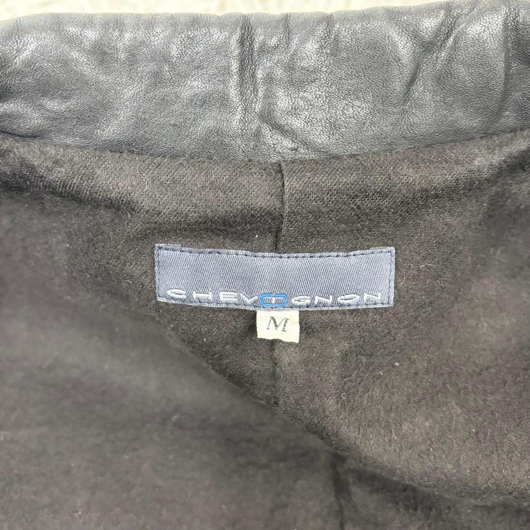 CHEVIGNON 馬革 ヴィンテージ加工 レザー テーラードジャケット M