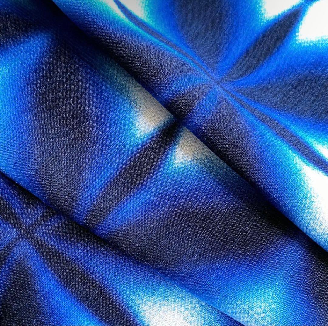 新品浴衣 新吸汗速乾繊維【雪花絞り風】伝統的な飽きのこない定番柄★お単衣にも♪