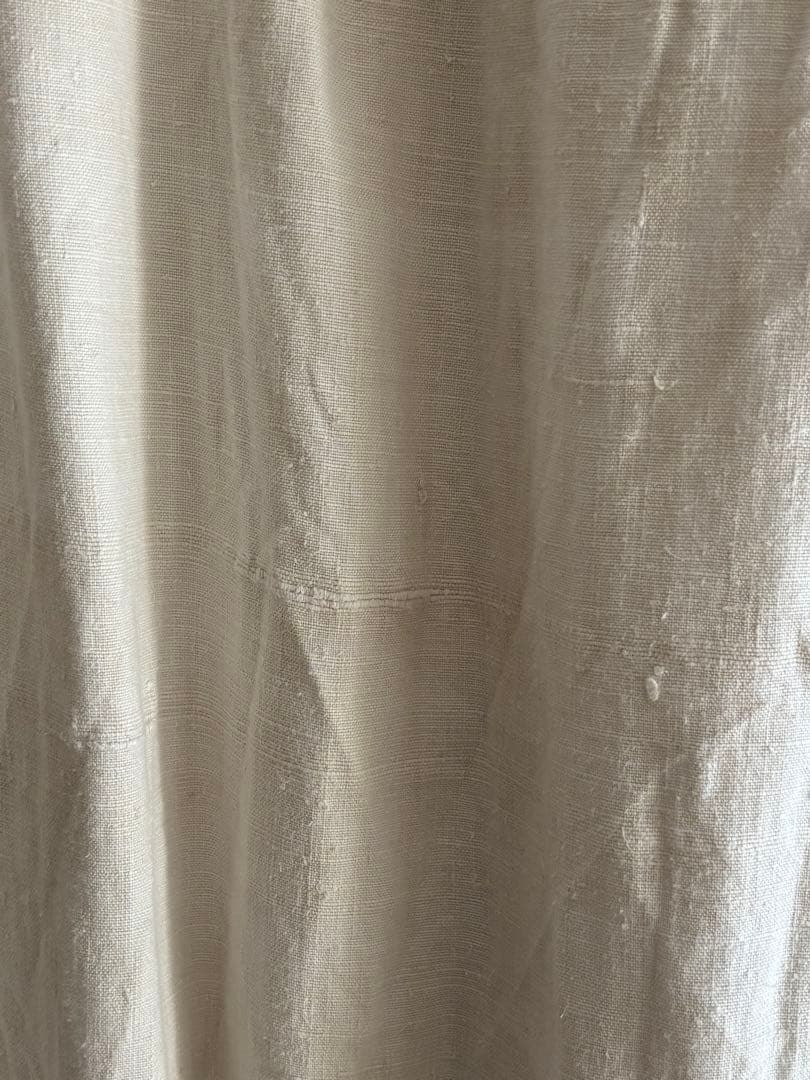 フランスアンティーク ワークシャツ シャツワンピ リネン 羊飼い ロングシャツ