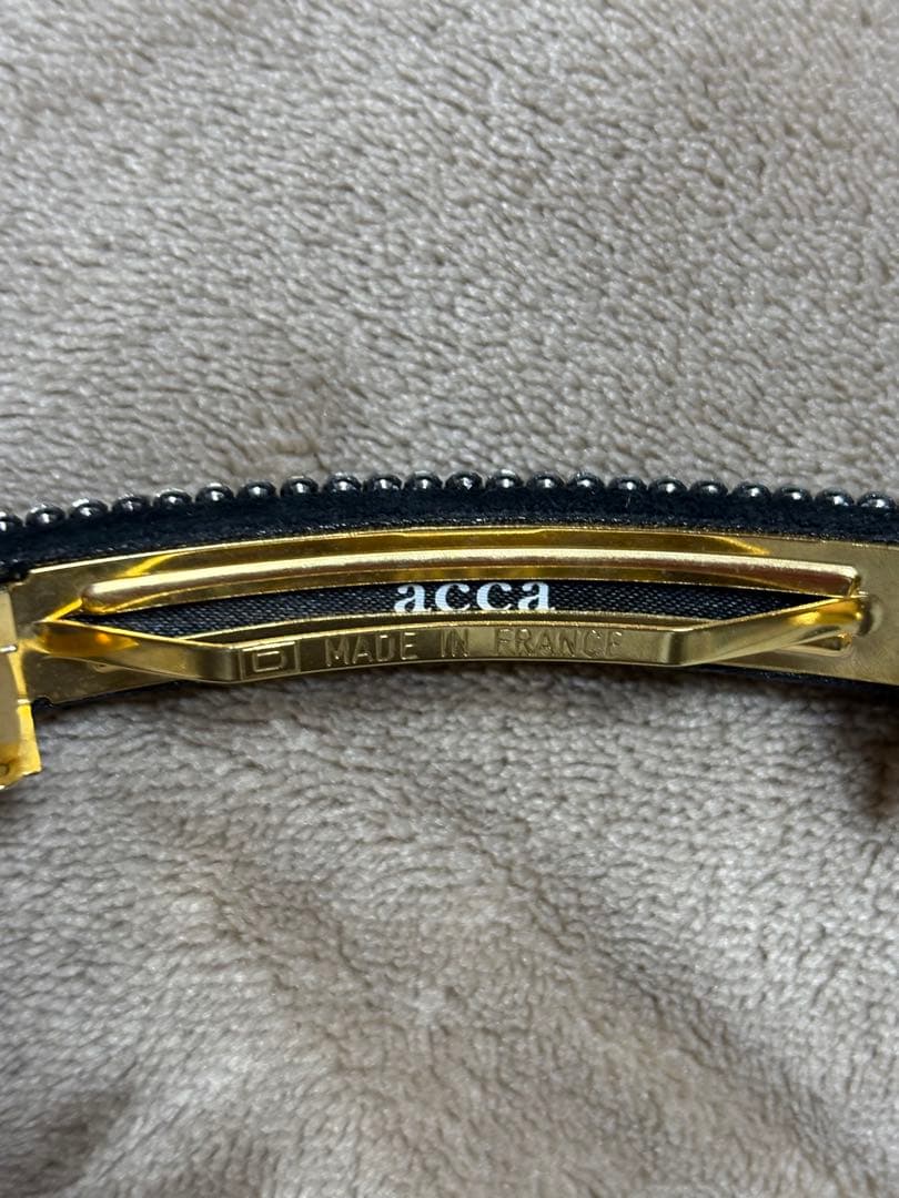 acca紫色スワロフスキーバレッタ