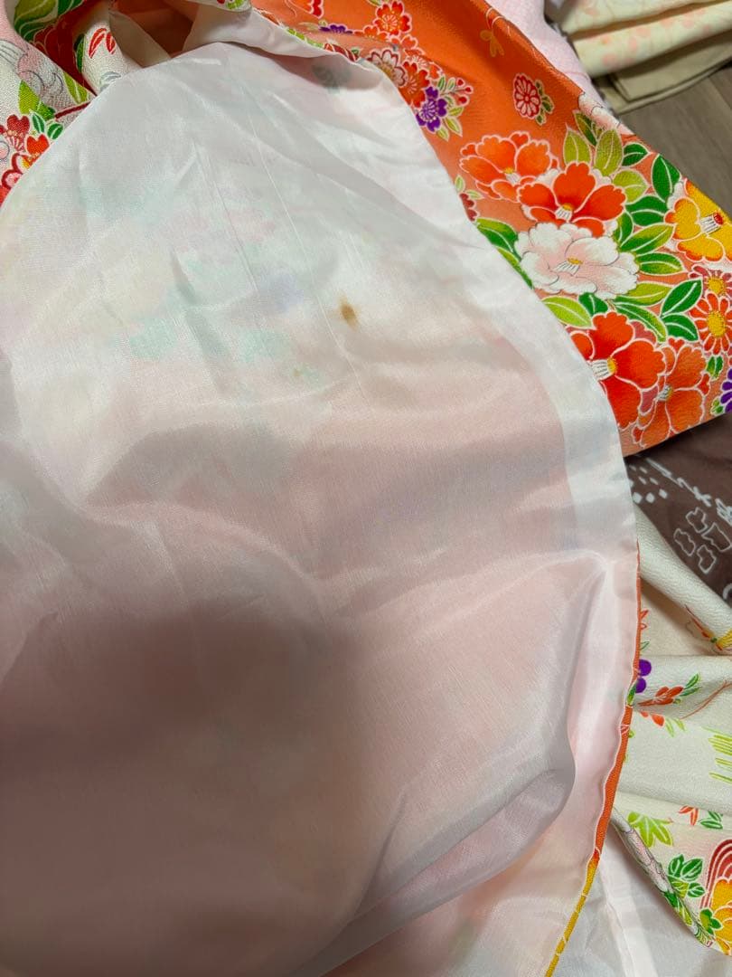 11/7までお値下げ　七五三 ７歳 花柄着物と小物セット