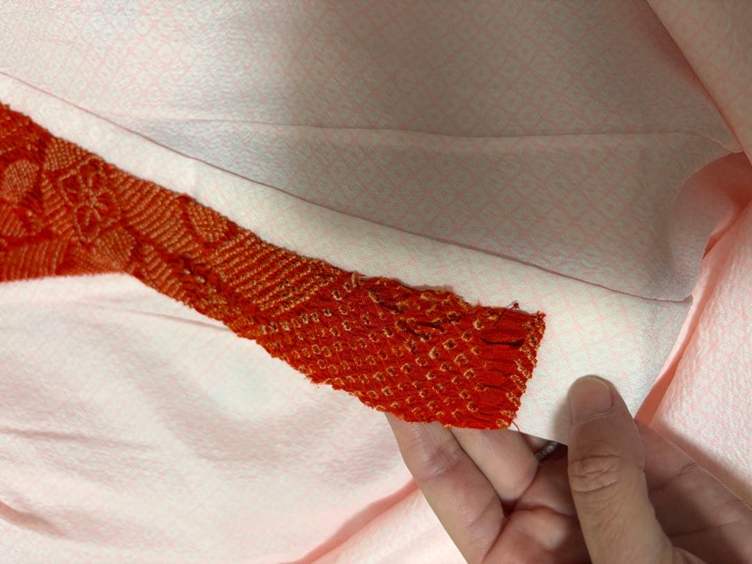 11/7までお値下げ　七五三 ７歳 花柄着物と小物セット