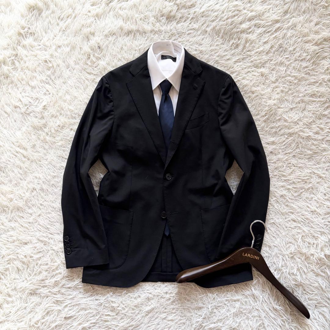 <美品>LARDINI ブラック ウール ジャケット サイズ46
