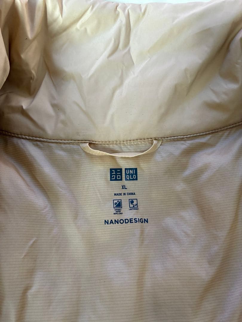 ユニクロ NANODESIGNパウダーソフトダウンジャケット　イエロー　XL